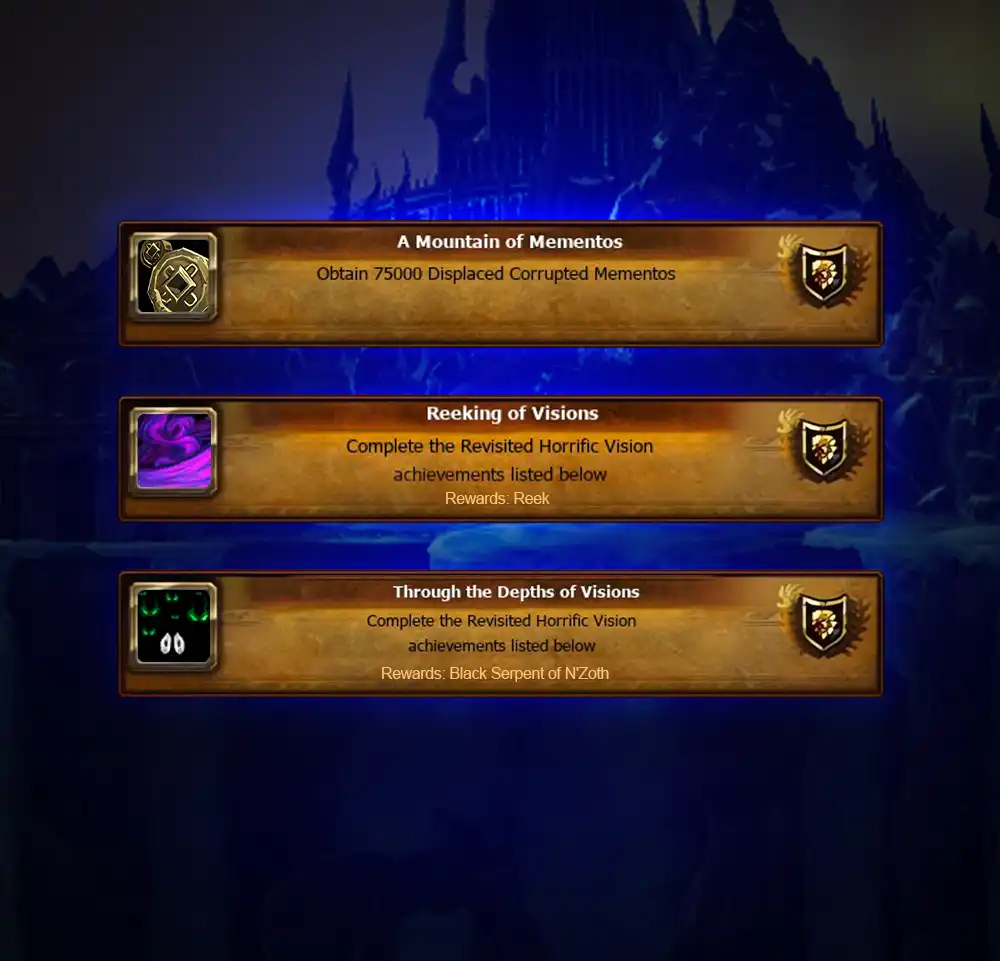 WoW Horrific Visions Achievements Boost - cover image