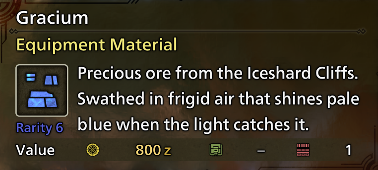 Monster Hunter Wilds Gracium Ore