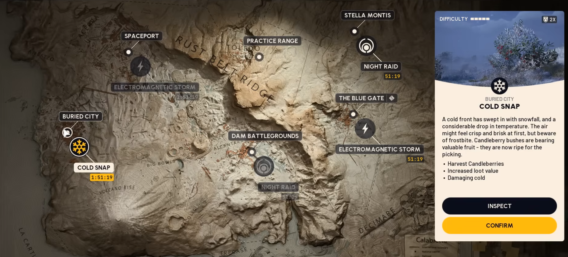 Arc Raiders Cold Snap Event on Map