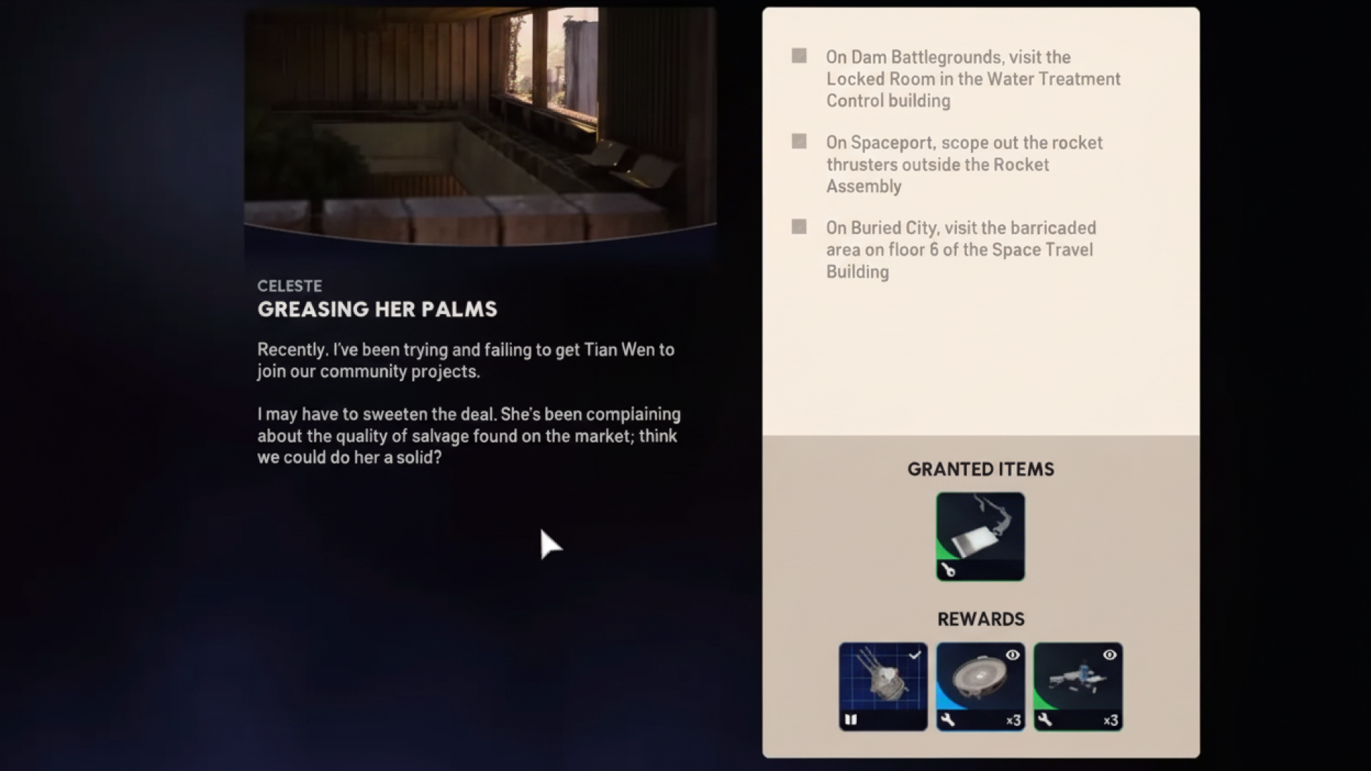 Arc Raiders Greasing Her Palms Quest Walkthrough