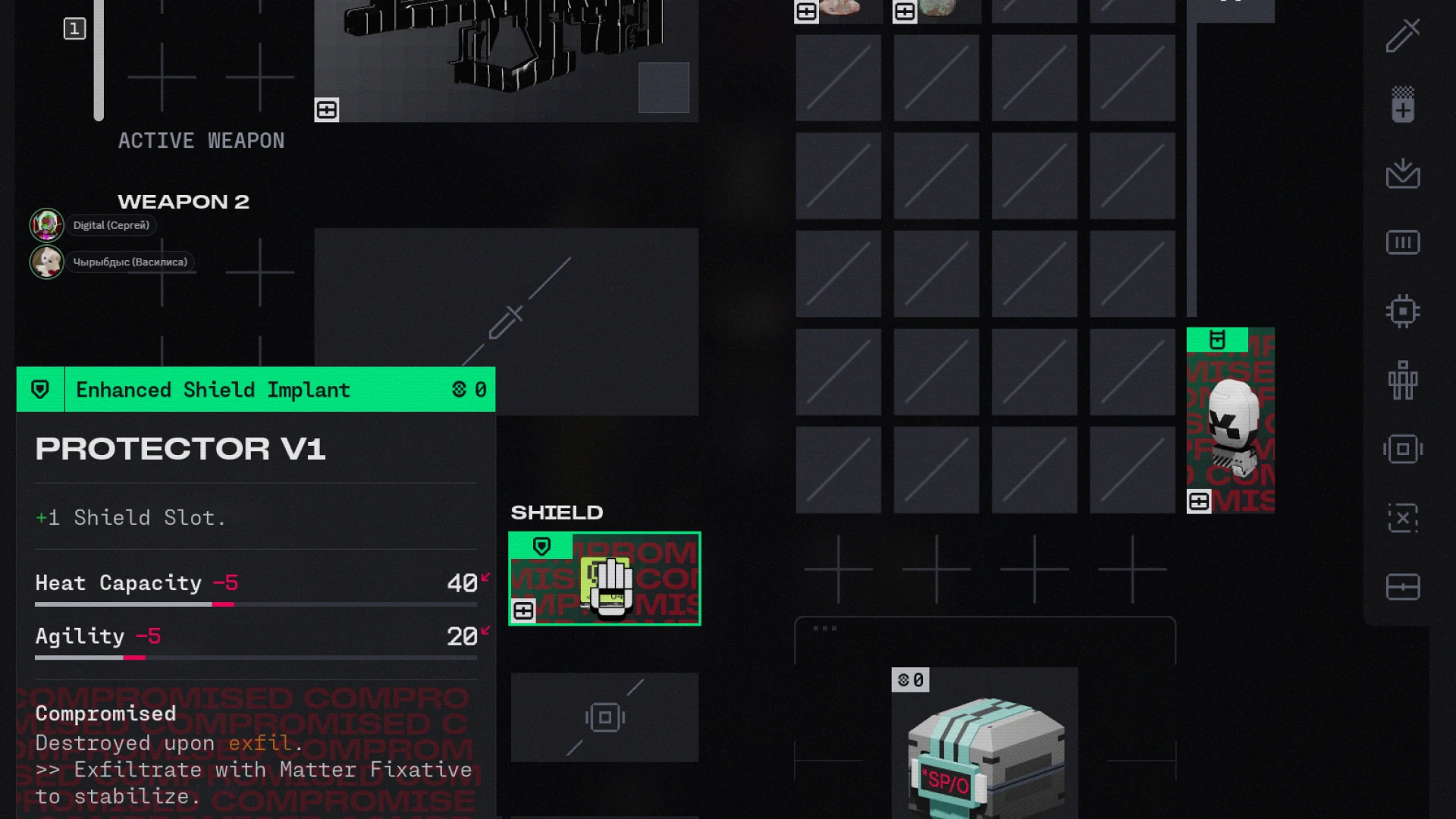 Marathon Compromised item and Matter Fixative requirement