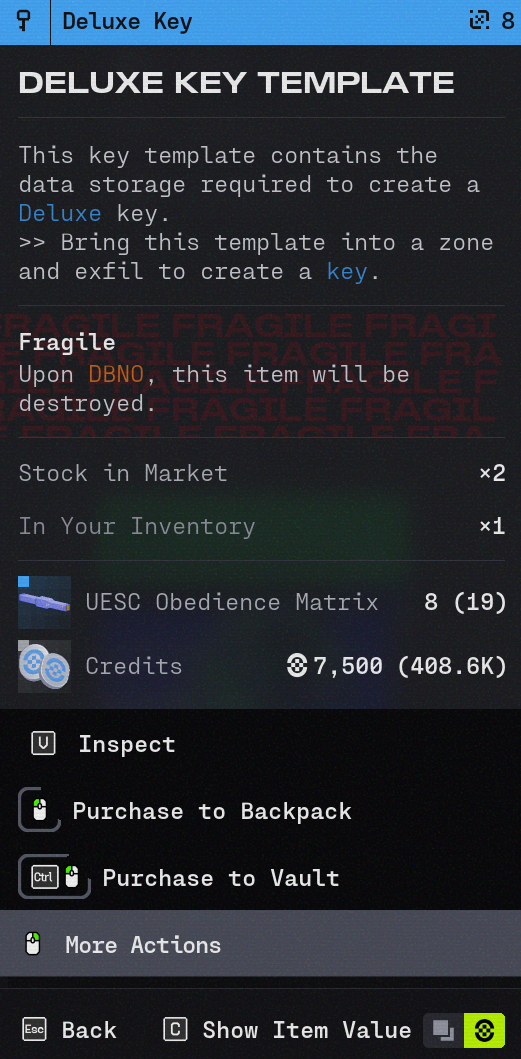 Marathon Deluxe Key Template