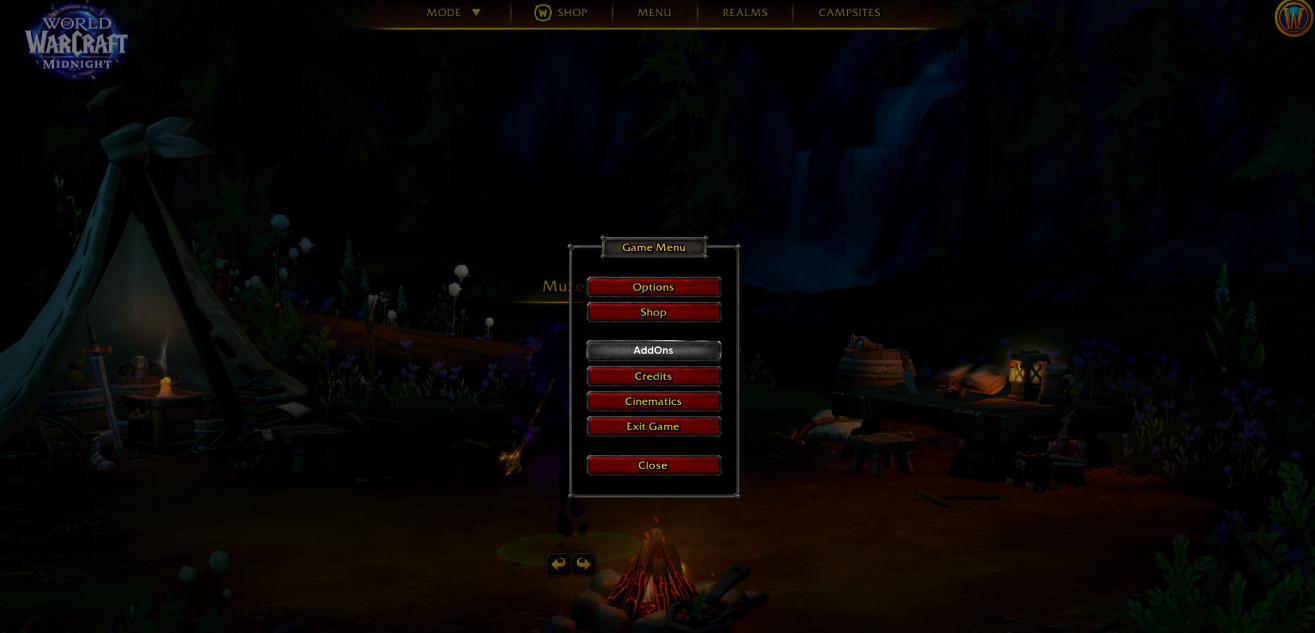WoW Midnight Addons Inactive