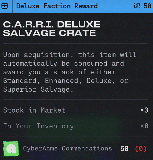 Marathon C.A.R.R.I. Deluxe Salvage Crate