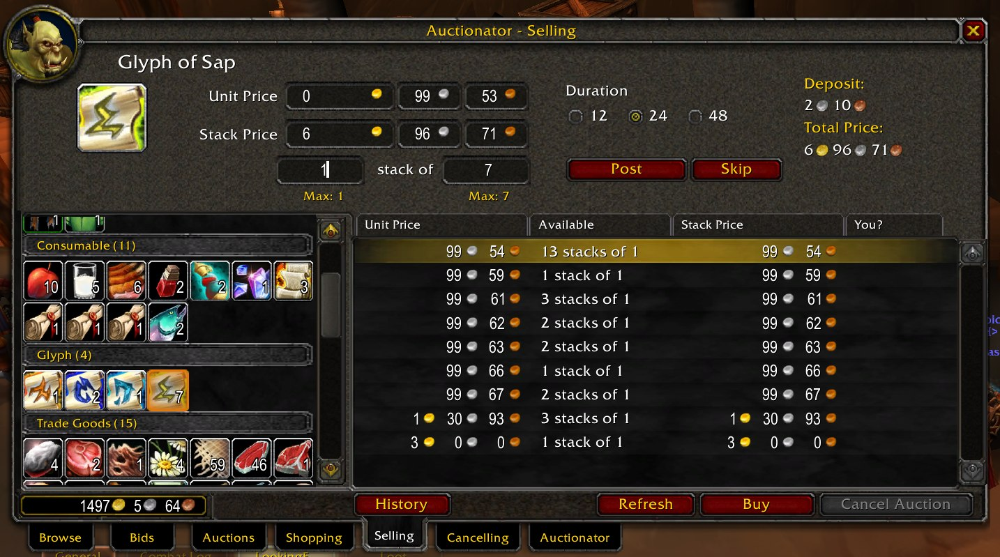 WoW Auctionator Addon