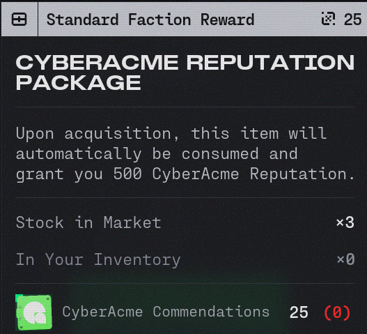Marathon CyberAcme Reputation Package