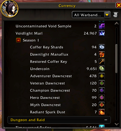 WoW Dawncrest Currency
