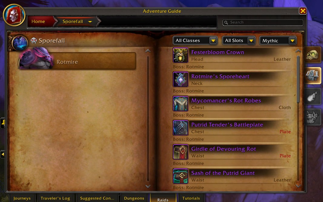 WoW Rotmire Atlas Loot