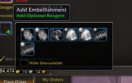 WoW Midnight Embellishements